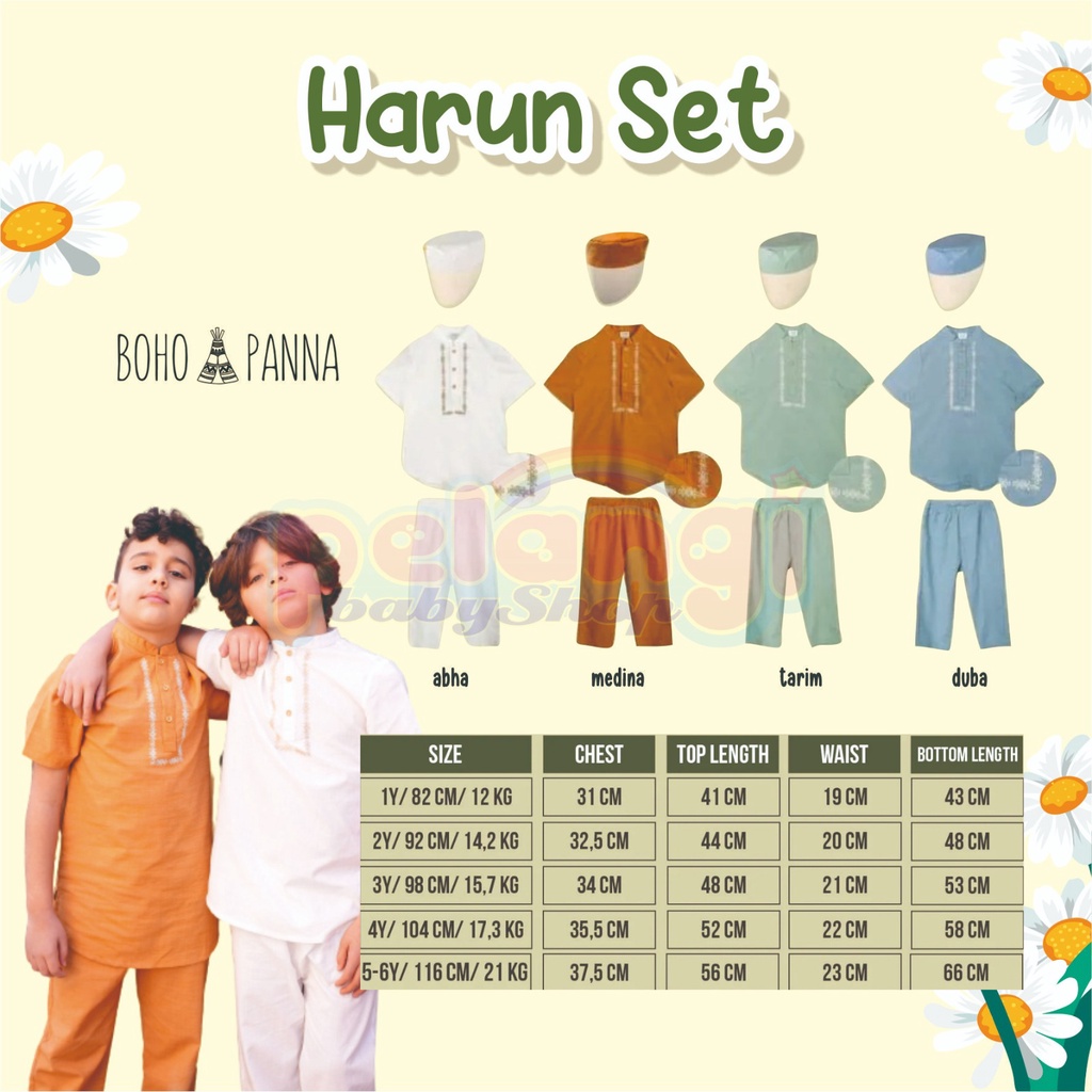 BOHOPANA | BOHO | BOHO PANNA LEBARAN RAYA  | HARUN SET | KOKO ANAK LAKI LAKI | BAJU ANAK LAKI LAKI