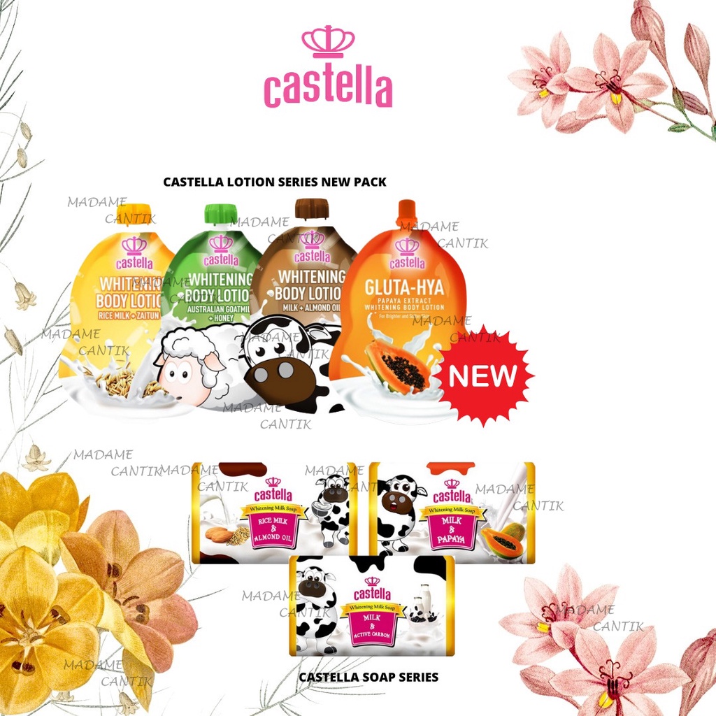 ✿ MADAME ✿ CASTELLA WHITENING BODY LOTION - SABUN BATANG PEMUTIH BPOM BY CASTELLA