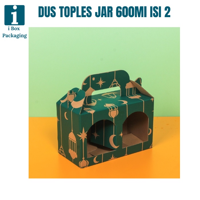 

[ 10pcs ] Box Kardus Jinjing Toples Jar 600ml 800ml Isi 2 Idul Fitri Dus Tenteng Kue Kering Packaging Hampers Parsel Lebaran