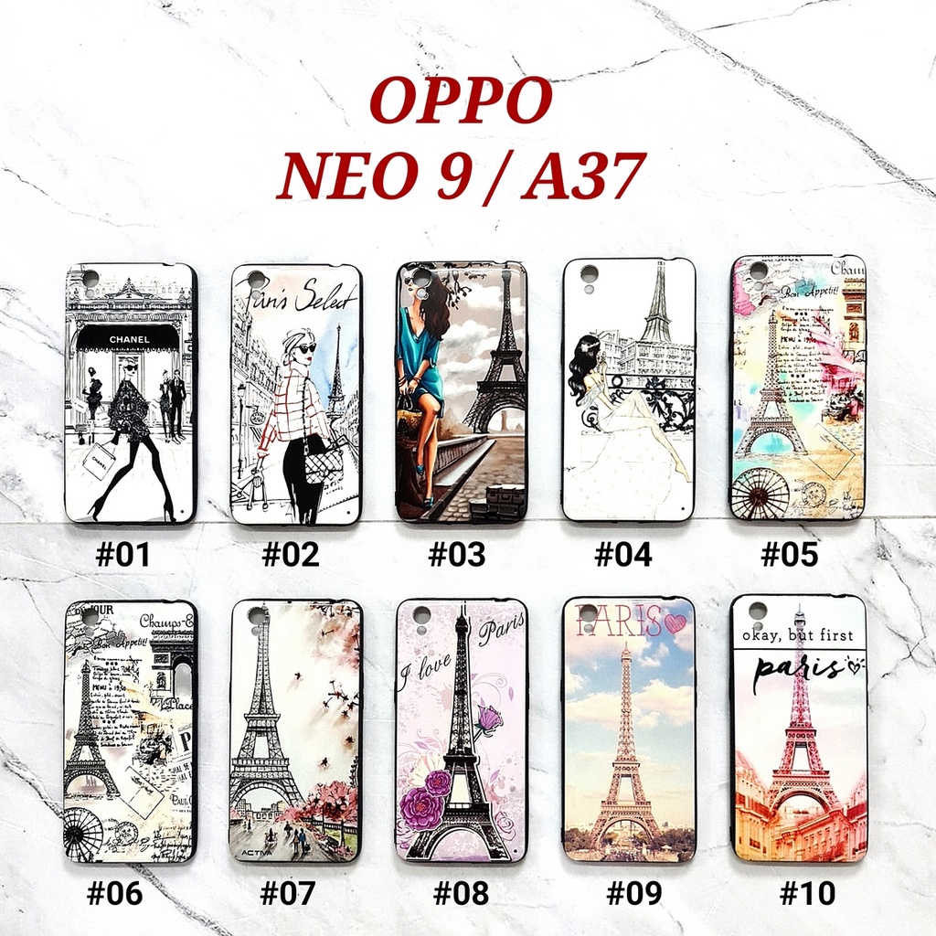 OPPO NEO 7 A33 NEO 9 A37 A39 A57 A71 A83 F1 A35 F1 PLUS R9 F1S A59 F7 - PARIS GLOSS Soft Hard Case Eiffel UV