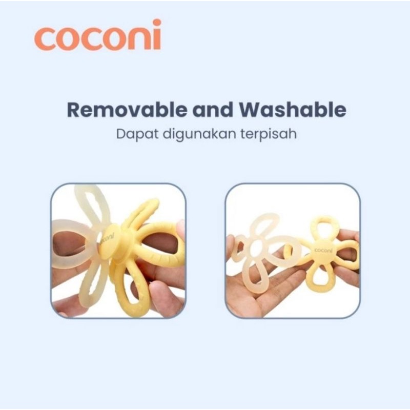 COCONI Manhattan Toy Sensory Teether/Gigitan Bayi Silikon Lembut