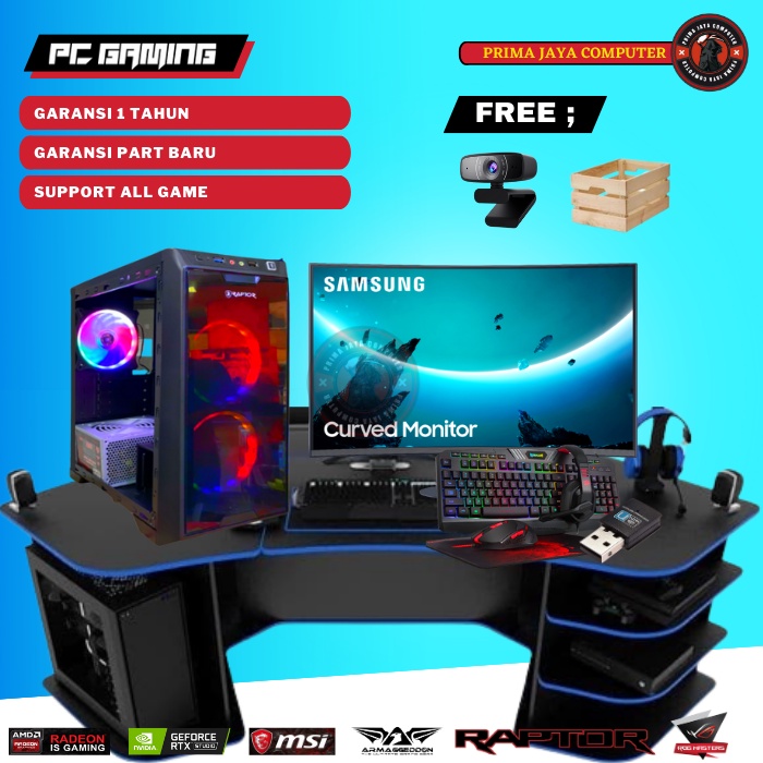 Pc Gaming Rakitan full set Pc Cpu Gaming Fu lset Lengkap i5 ram 8 gb ssd 120gb hdd 500gb siap pakai