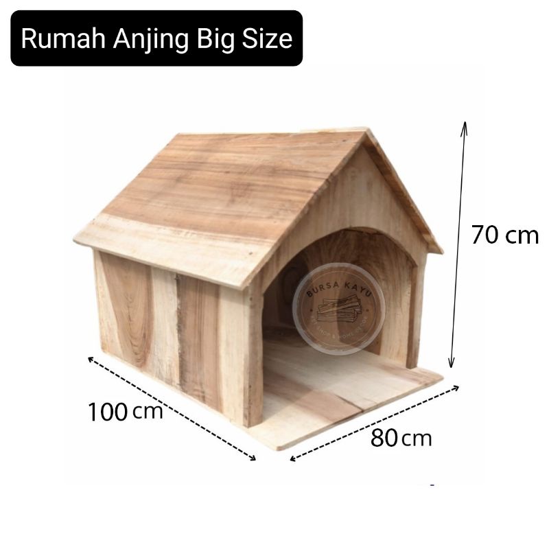 Kandang / Rumah Anjing Kayu Super Jumbo