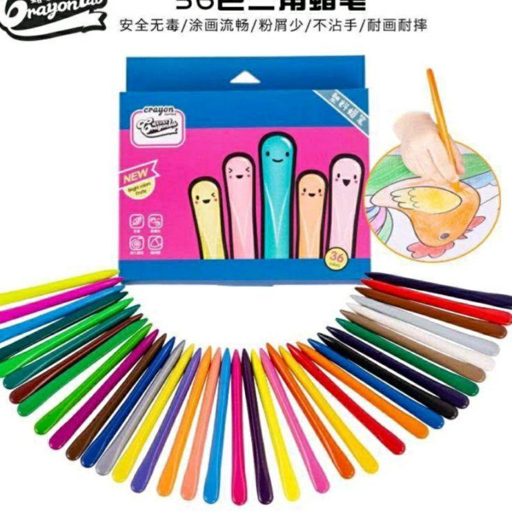 

Terlaris KRAYON ANAK ISI 36PC CRAYON LAB CRAYON MAGIC ANTI KOTOR NON TOXIC grosir