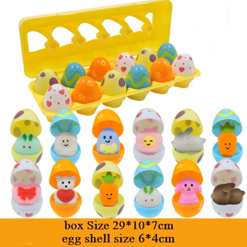 [ORGM] *PASKAH* Mainan Telur Isi Squishy Blind Box 1 set 12pc Beserta Box