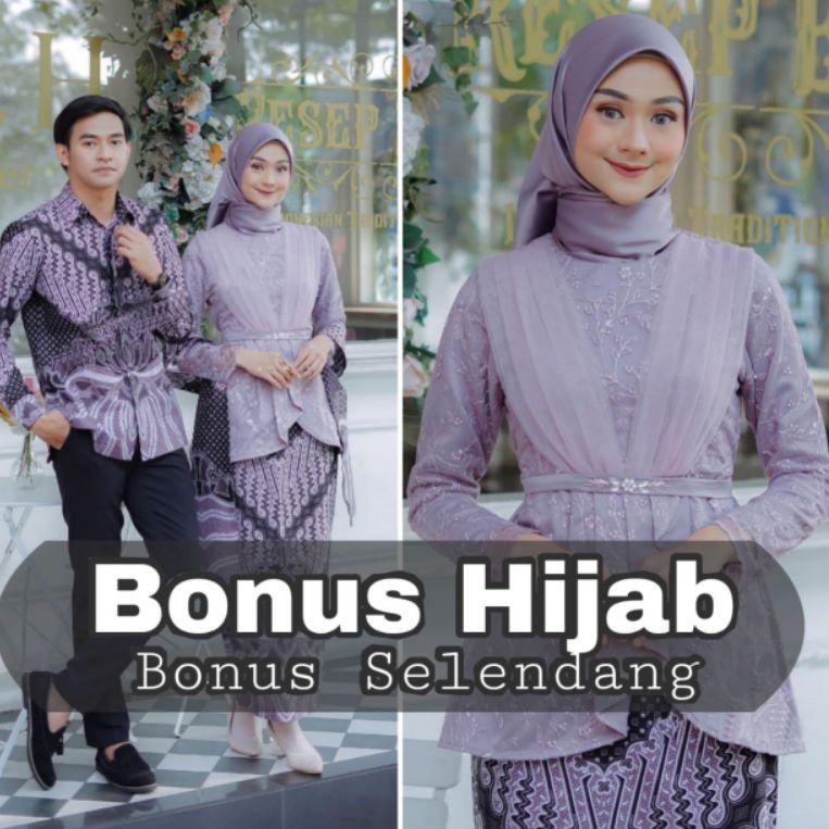 MENARIK set couple kebaya aveena/set couple kebaya tunangan/set couple kebaya lamaran