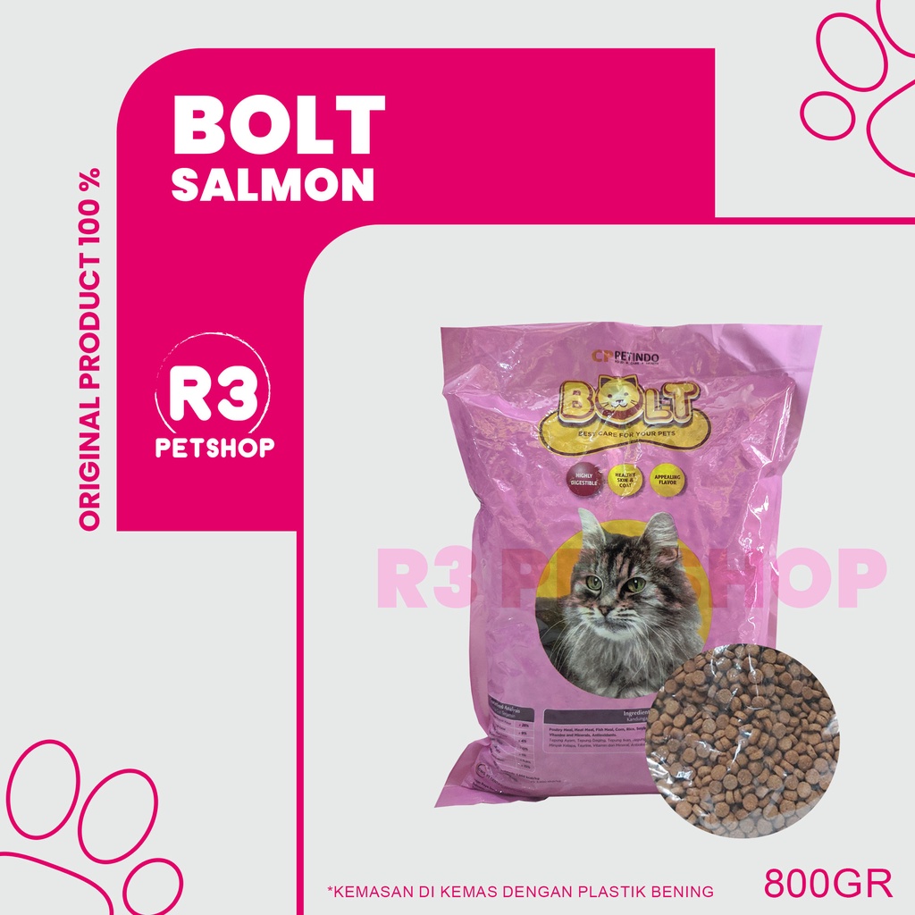 Makanan Kucing kering murah BOLT All varian 800gr