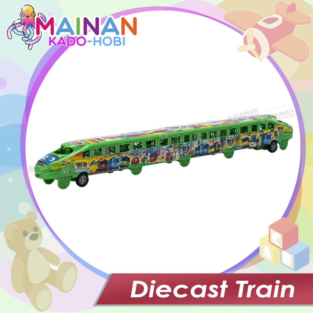 HADIAH ULANG TAHUN MAINAN ANAK DIECAST TRAIN KERETA CEPAT TAYO