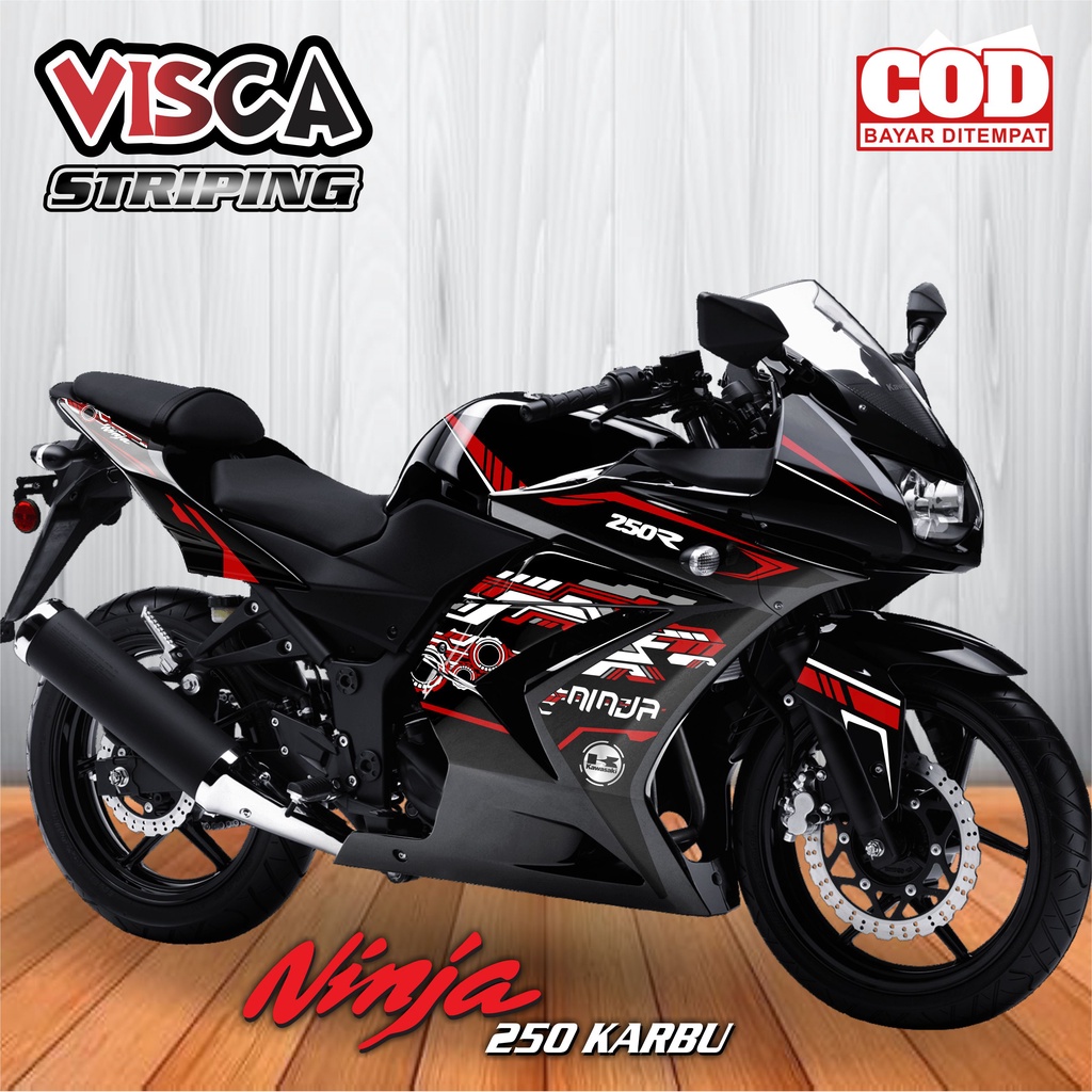 Stiker Striping Ninja 250 Karbu Variasi HITECH