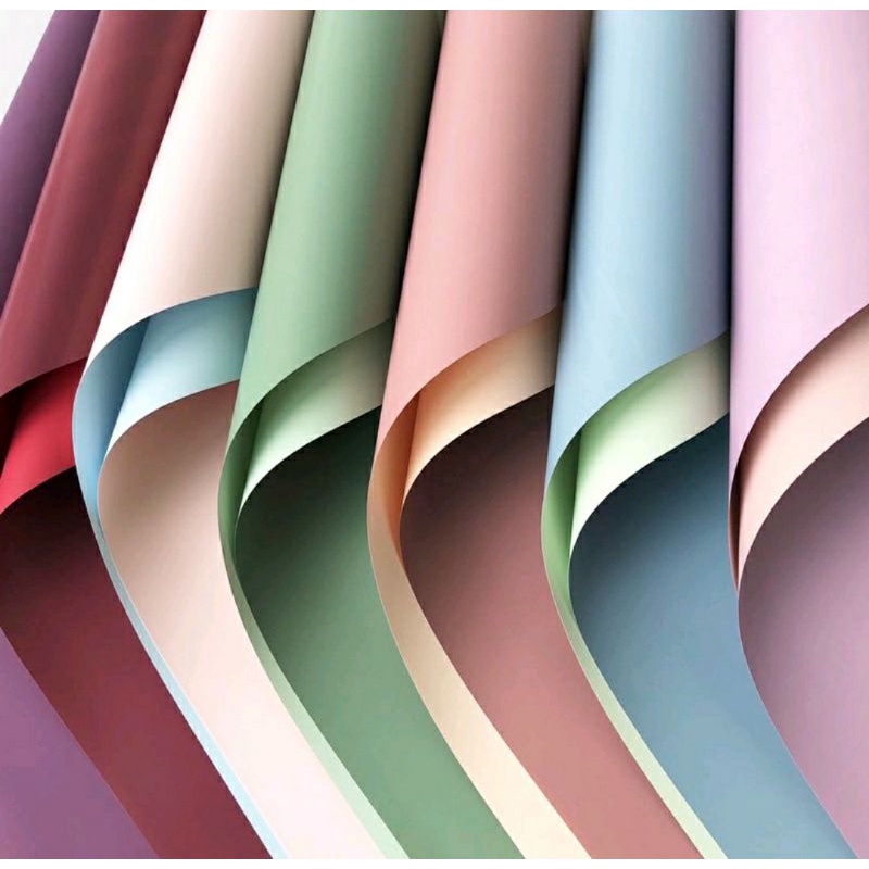 

Flower Wrapping Paper Bicolor 2 Side 1 LEMBAR / Cellophane Kertas Buket / Pembungkus Bunga