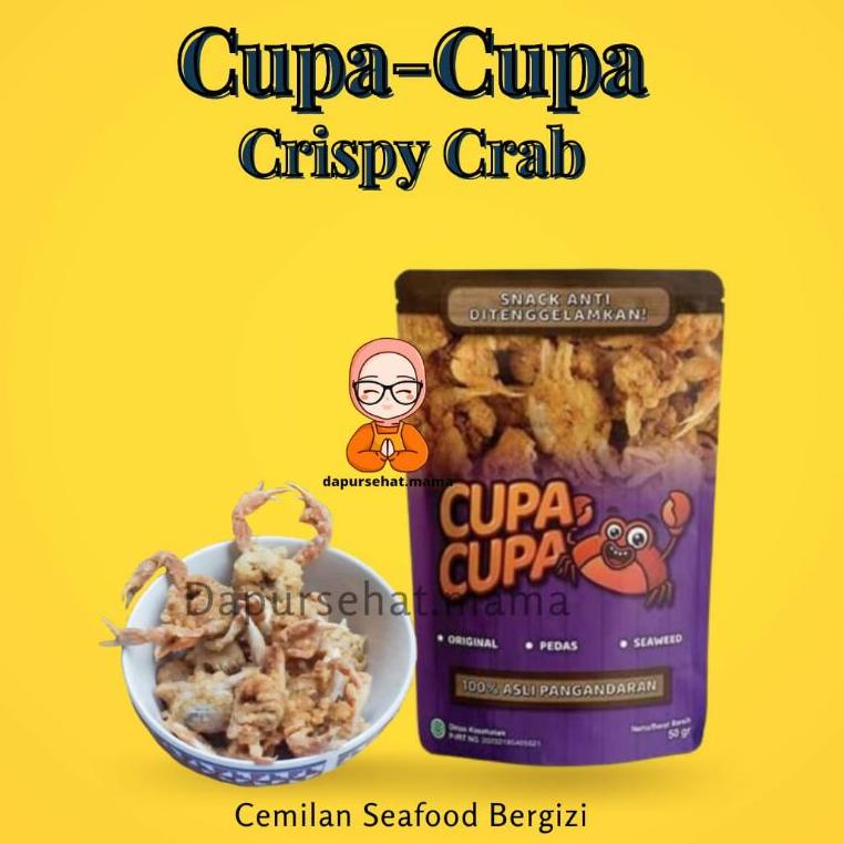 

>D2289) ⭐⭐⭐⭐⭐ Cupa Cupa Snack Crispy Crab-Snack Cemilan Bergizi Seafood Kepiting Kriuk (Netto 50 Gram)