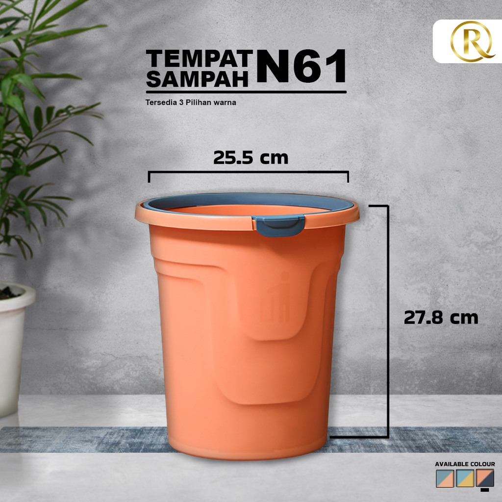 Tempat Sampah N61 Tong Sampah Dapur Kamar Toilet 8L