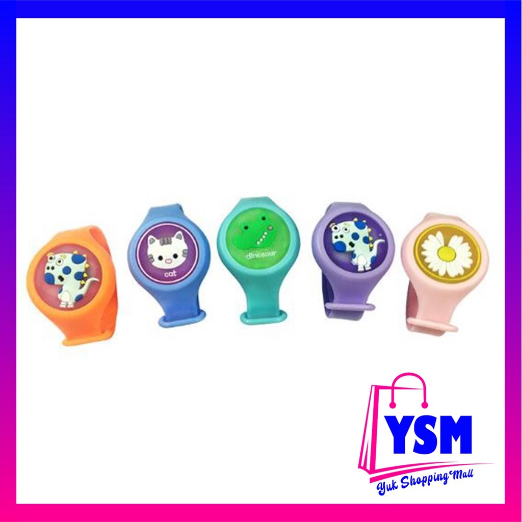 YSM GELANG ANTI NYAMUK LED & NON LED GELANG ANAK JAM TANGAN ANAK MOTIF KARTUN RANDOM