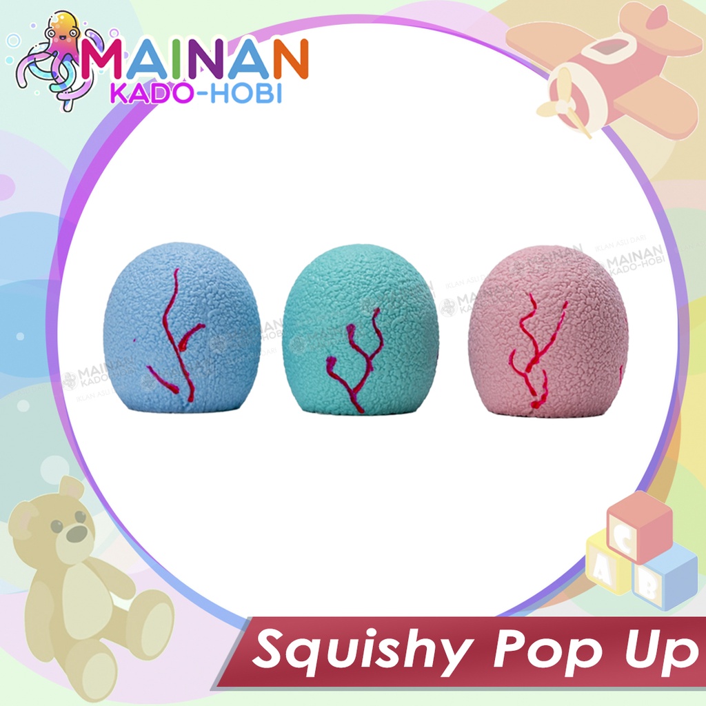 HADIAH ULANG TAHUN MAINAN ANAK SQUISHY POP UP POUL TRY KARAKTER DINO