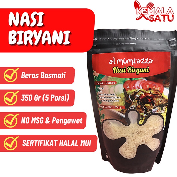 

[Bumbu instan anti ribet] Nasi Biryani Briyani Instan Al Mumtazza Free Centong Nasi Anti Lengket