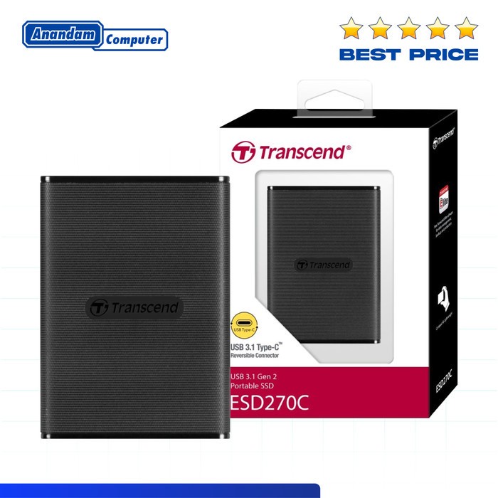 SSD Portable Transcend ESD270C 250GB USB type-c 3.1 External 250 GB