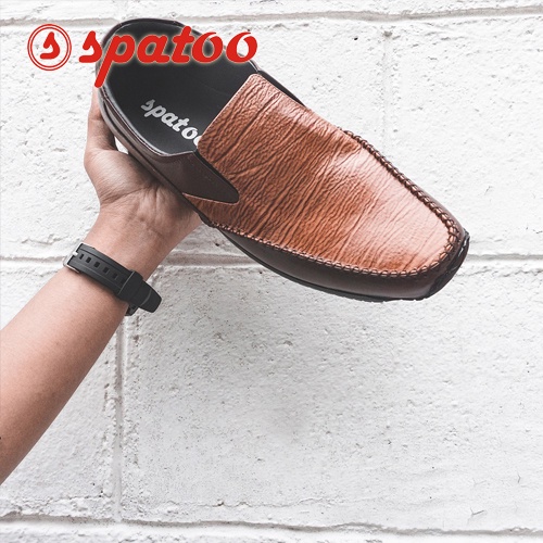 Sepatu Pantofel Pria Terbaru Model Sol Iris Bahan Kulit Asli 201 Cokelat