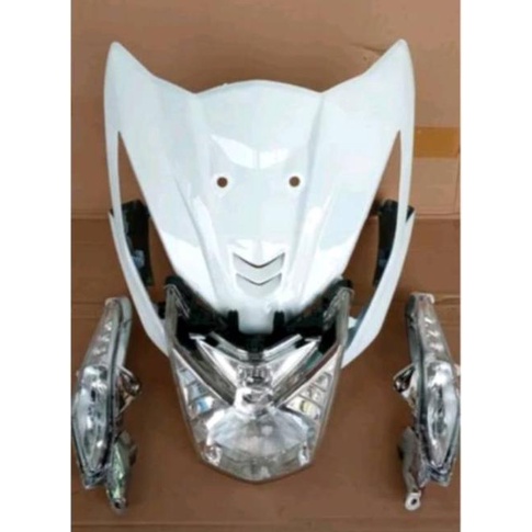 BODI DEPAN PLUS LAMPU DAN SEN BEAT FI 2014 WARNA PUTIH SEPERTI ORI