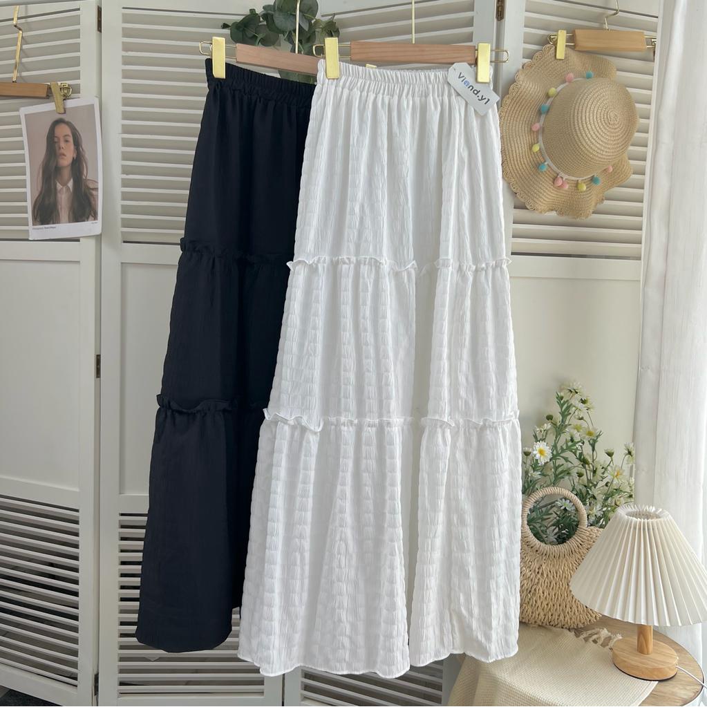 Rok Wanita Longskirt Korea Layer / Skirt Cewek Panjang 145