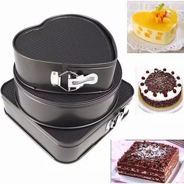 Loyang Bongkar Pasang Teflon / Loyang Springform Kue Bolu