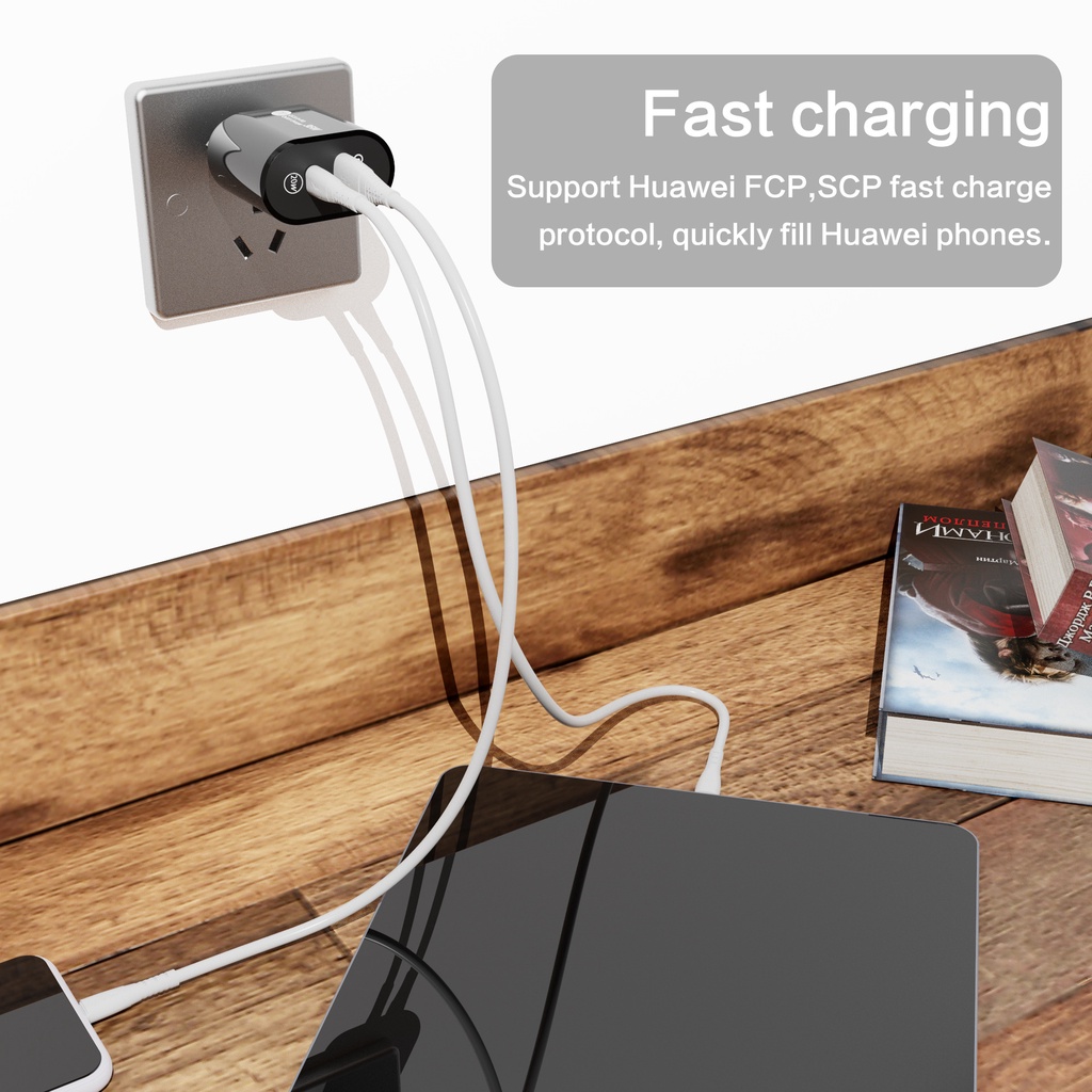 Usb+pd12w Charger Handphone 5V2.4A Adaptor Cas Hp Tipe-C PD Pengisi Daya Adopsi Handphone Untuk i-phone Tipe C Android