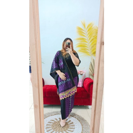 Set Rok Sibolang Rasta Bordir Stelan Rok+Selendang Motif Etnik Sibolang