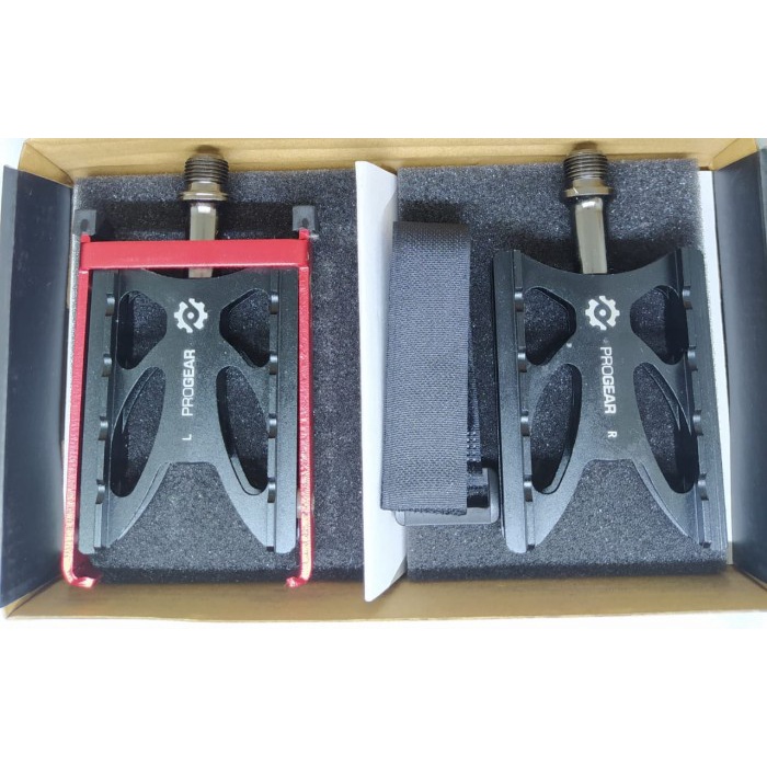 Progear Pedal Model PG-ST029 Bearing Black dan Red Axle