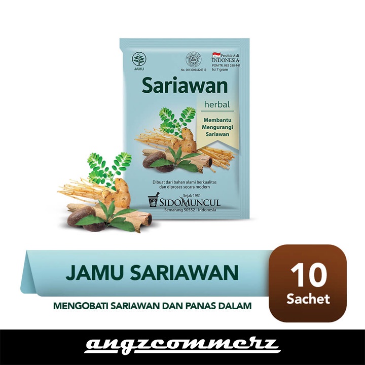 

SIDOMUNCUL Sariawan Jamu Minuman Obat Herbal Panas Dalam 10 SachetRS