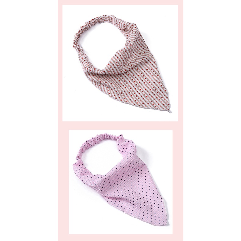 Headband Hairband Bandana Elastis Triangular Scarf Hair Band Amazon Headwear Hair Band Ladies Anti-smoke Kitchen Triangular Turban Pita Rambut aksesoris Rambut