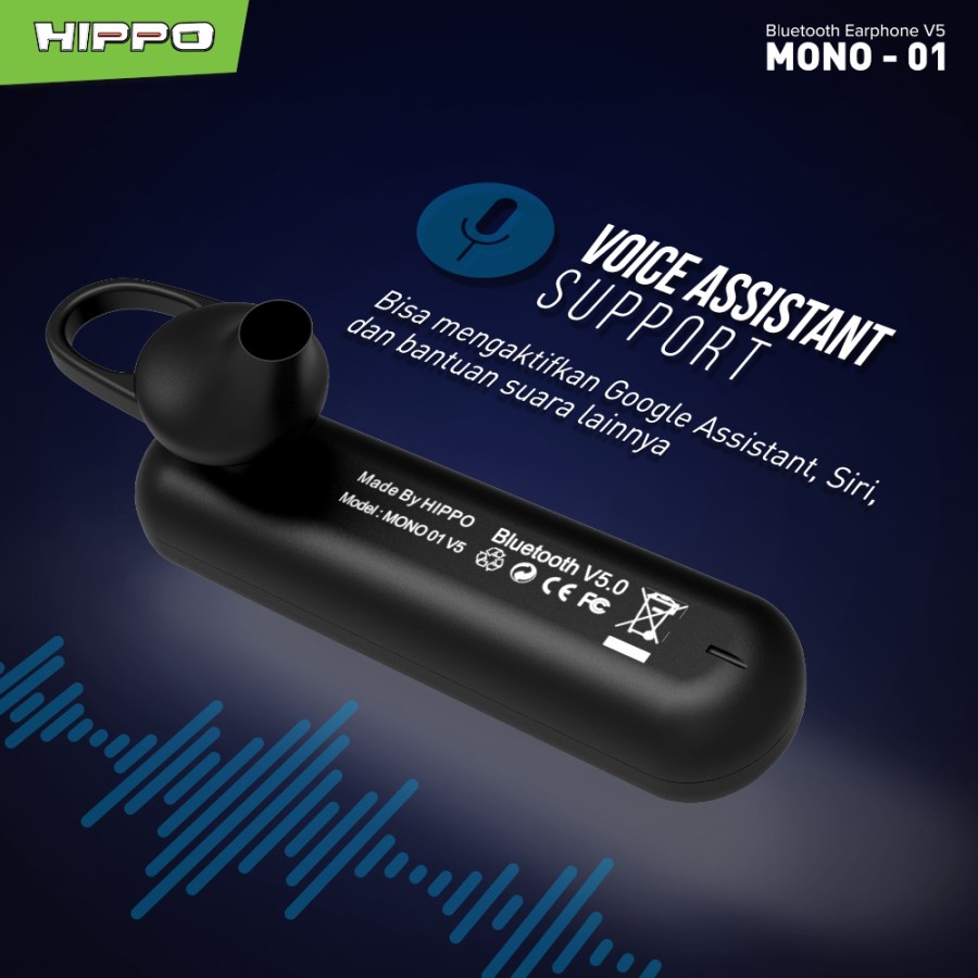 Hippo Mono 01 V5.0 Bluetooth Wireless Earphone