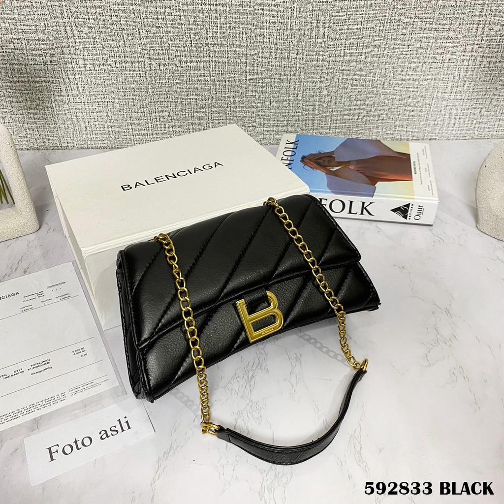 B*lencig* Downtown Leather Chain Bag 592833 (FreeKantongKain+Bubble Wrap)