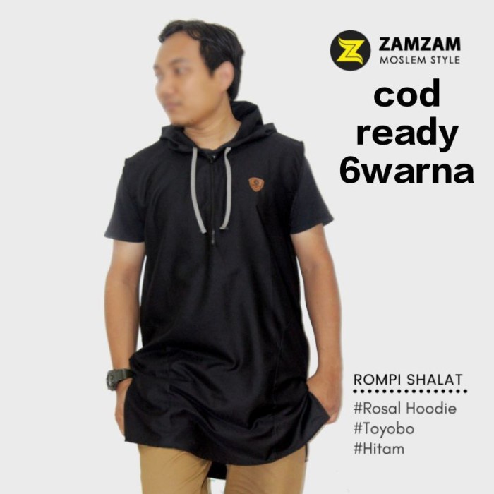 Rompi Sholat rompi sholat hoodie - Hitam, XS(E1M0) baju muslim rompi sholat rompi sholat pria panjan