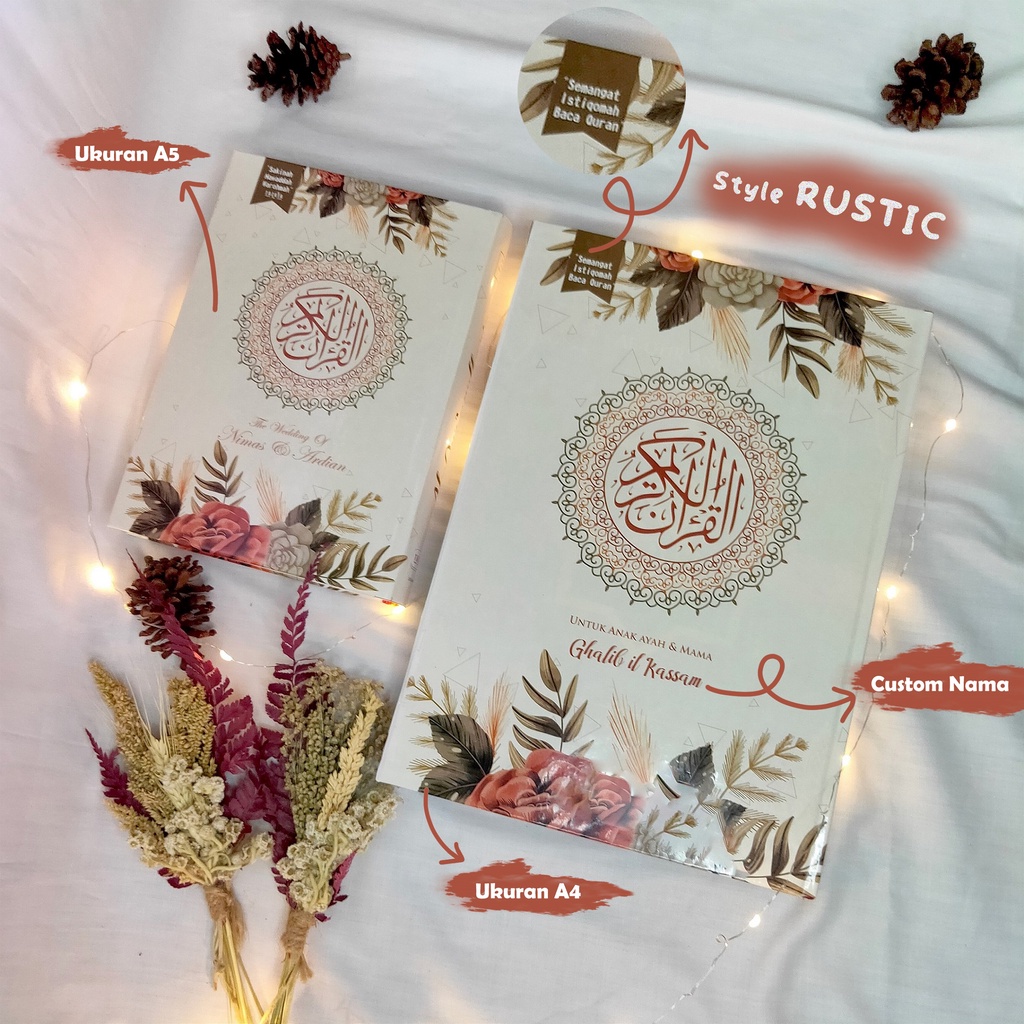 Al Quran Custom Cover Suka suka ukuran besar B5/A4