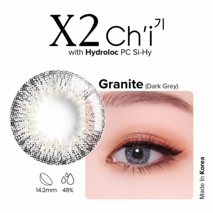 Softlens X2 Chi Granite 14.2mm tersedia ukuran normal s/d minus 10