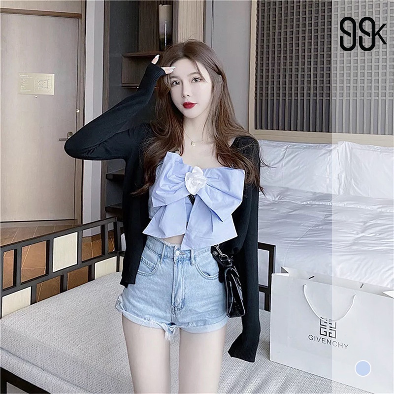 Korean Women Crop Top 1615 (S-XL)