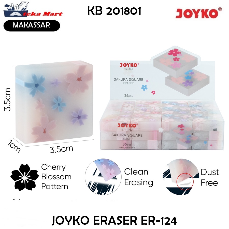 

[BOX/30PCS] JOYKO ERASER ERT-124 SAKURA