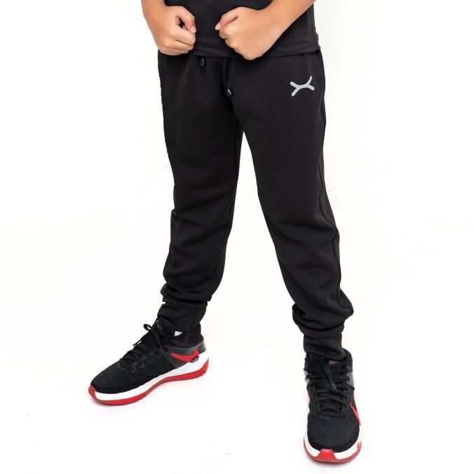 MURAH Flexzone Celana Jogger Olahraga Hitam Remaja FCS-702HT