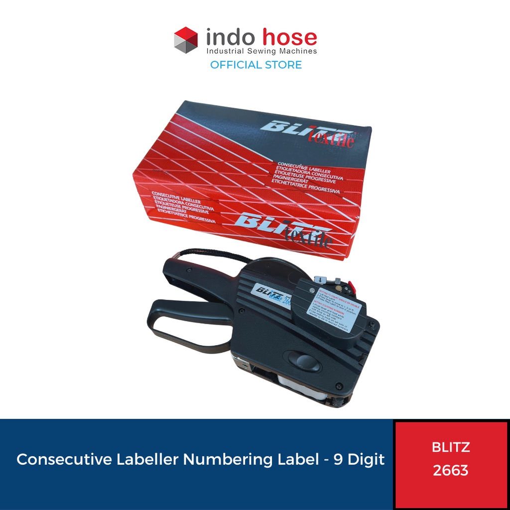 

Mesin Label Blitz Consecutive Labeller 2663 - 9 Digit Indohose