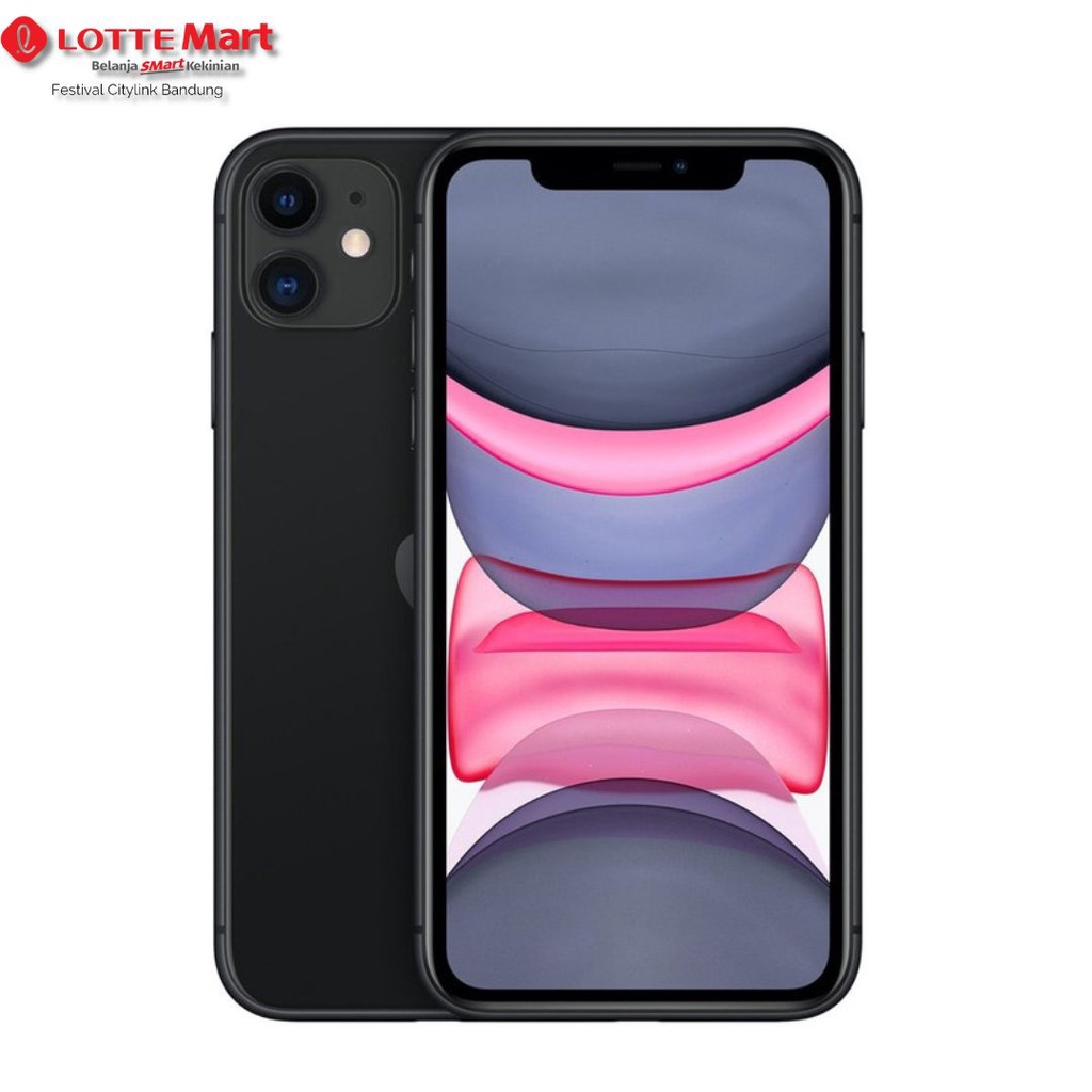 iphone 11 black 64gb new segel box | produk original dan garansi resmi ibox