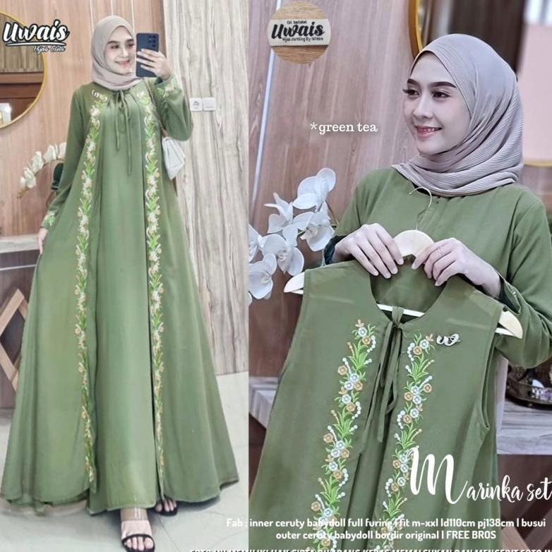 DISKON MARINKA SET + KISAA MAXY ORIGINAL UWAIS // MARINKA JUMBO LD 140 BY AUNI GAMIS CERUTI OUTER CE
