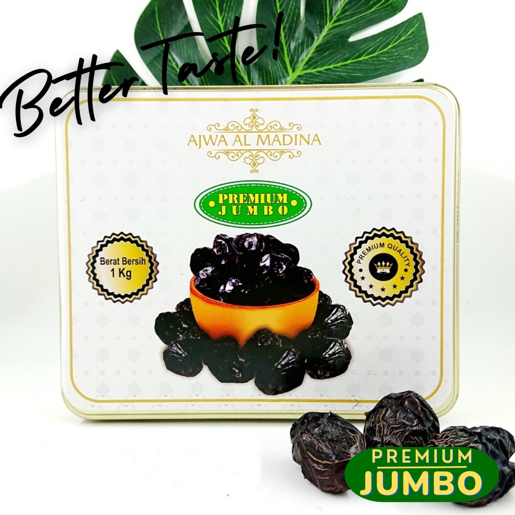 Kurma Ajwa AL Madinah / Kurma Ajwa Kaleng PREMIUM BPOM 1 kg ORIGINAL
