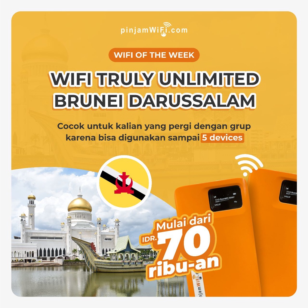 PINJAM WIFI SEWA MODEM PORTABLE BRUNEI HARIAN - TRULY UNLIMITED NO FUP DAILY