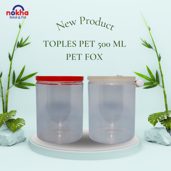 Toples Pet 500 Ml Pet Fox Bening Toples PET 500ml Bening Bawang Goreng Snack Toples Bawang Goreng To