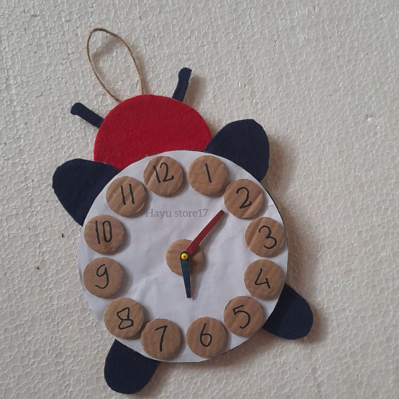 jam dinding dari kardus Jam prakarya