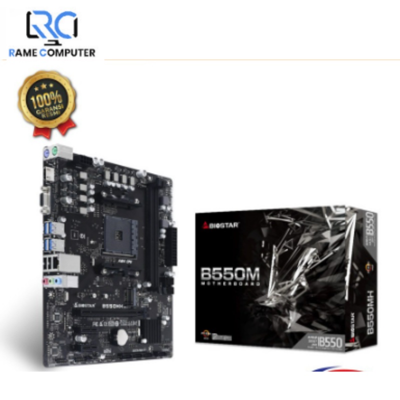 MOTHERBOARD BIOSTAR AMD B550MH Chipset AMD B550  Socket AM4 2 x DDR4 Micro ATX