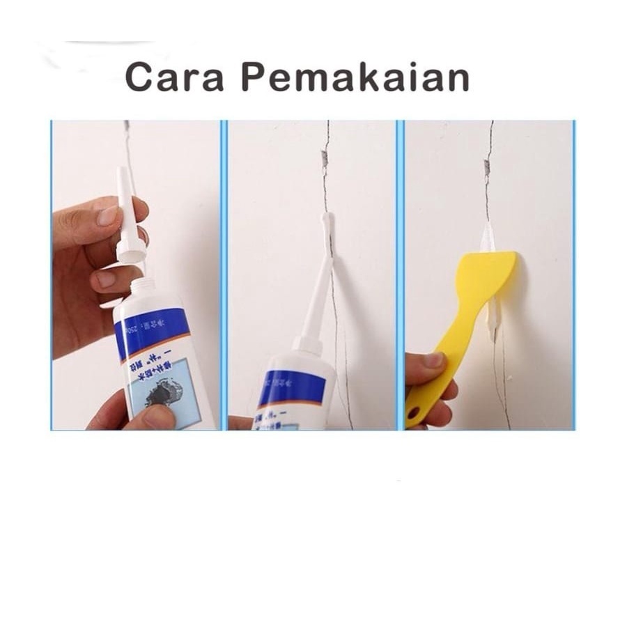 GP Wall Repair Pasta Dempul Penambal Dinding Cream Instan Water Proof / Krim Penambal Lubang Dinding /Pasta Penambal Dinding Putih