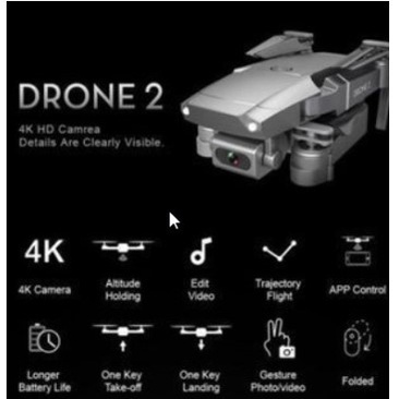 Drone E68 Mini RC 4K HD Camera WIFI FPV APP Controle Quadcopter Selfie