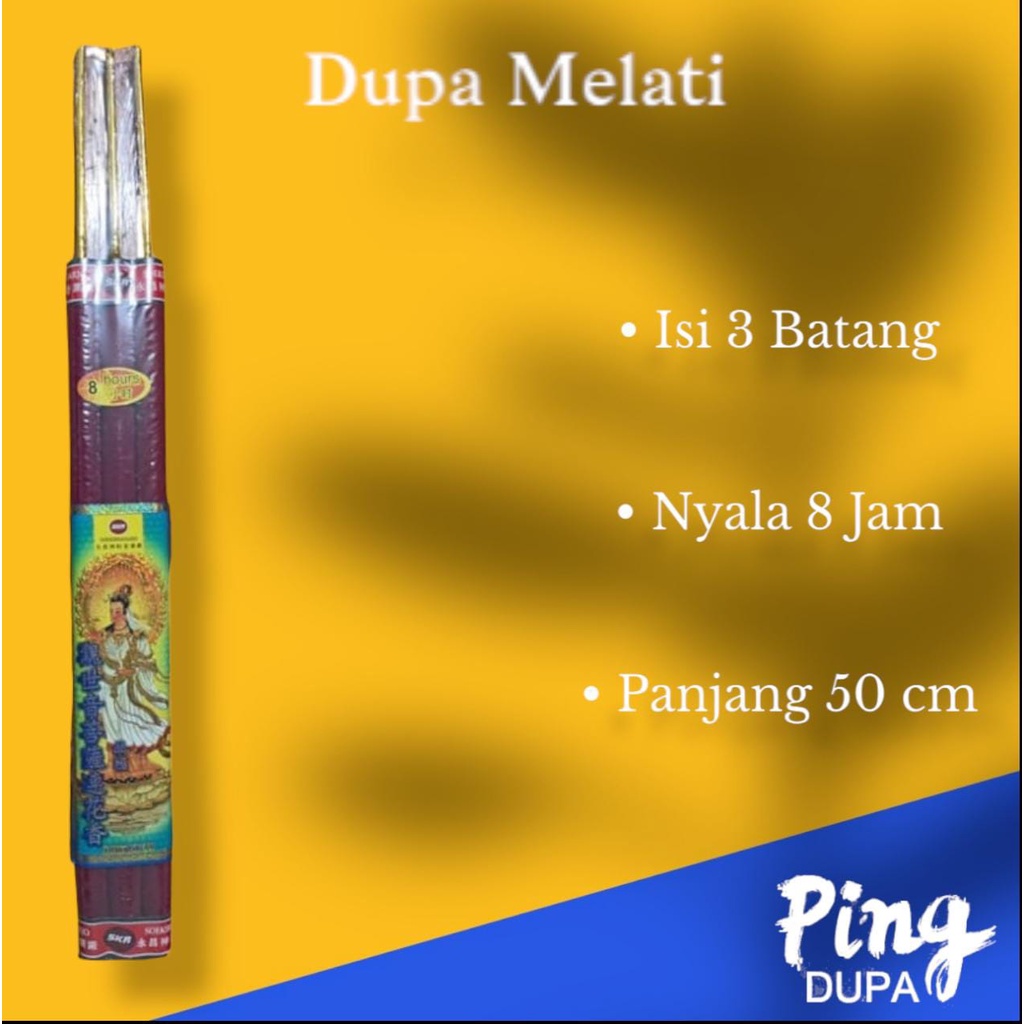 Dupa Hio Jasmine Melati Nyala 8 Jam Isi 3 Batang