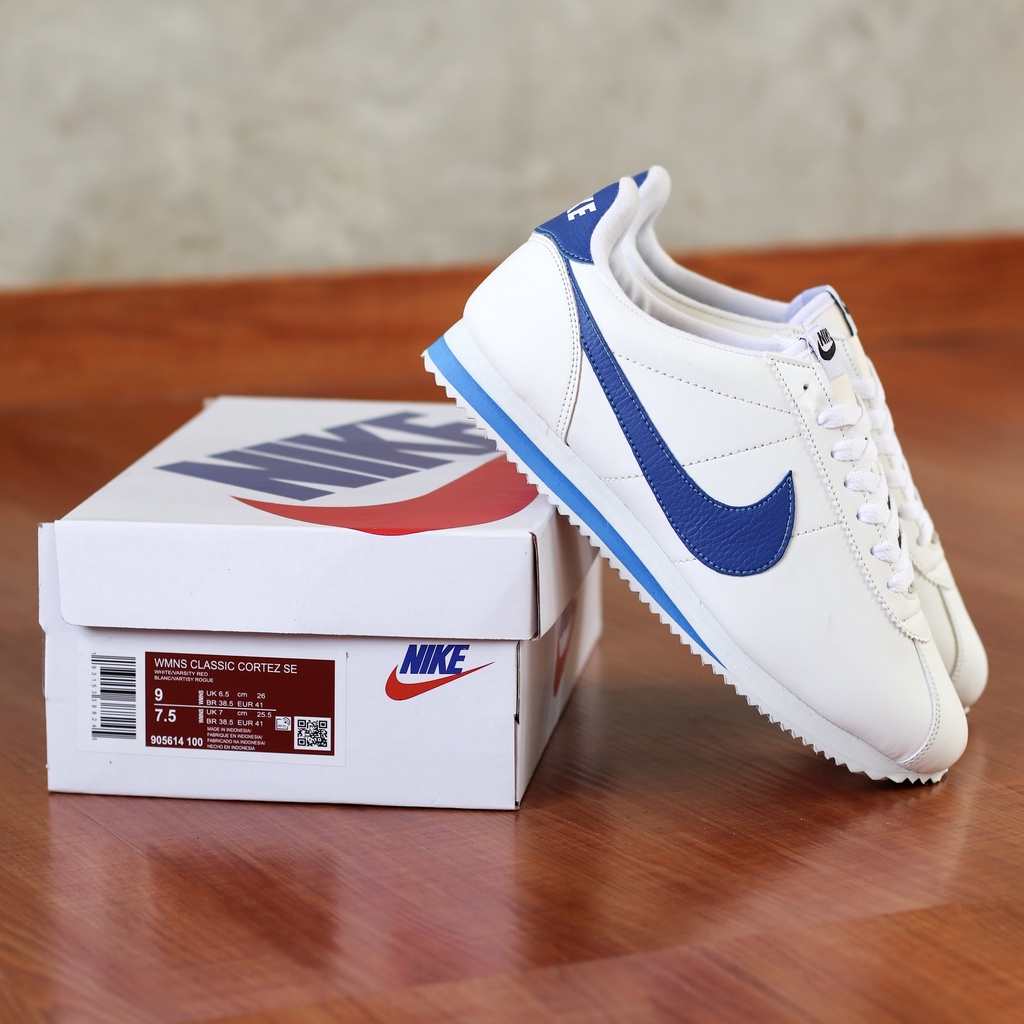 TOP SELLER NK CORTEZ PUTIH LIST BIRU BISA COD (LIVE)