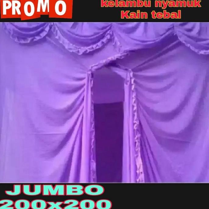 NEW ARRIVAL  Kelambu anti nyamuk kain tebal ukuran jumbo 200x200 kelambu kamar tidur modern [KODE 73